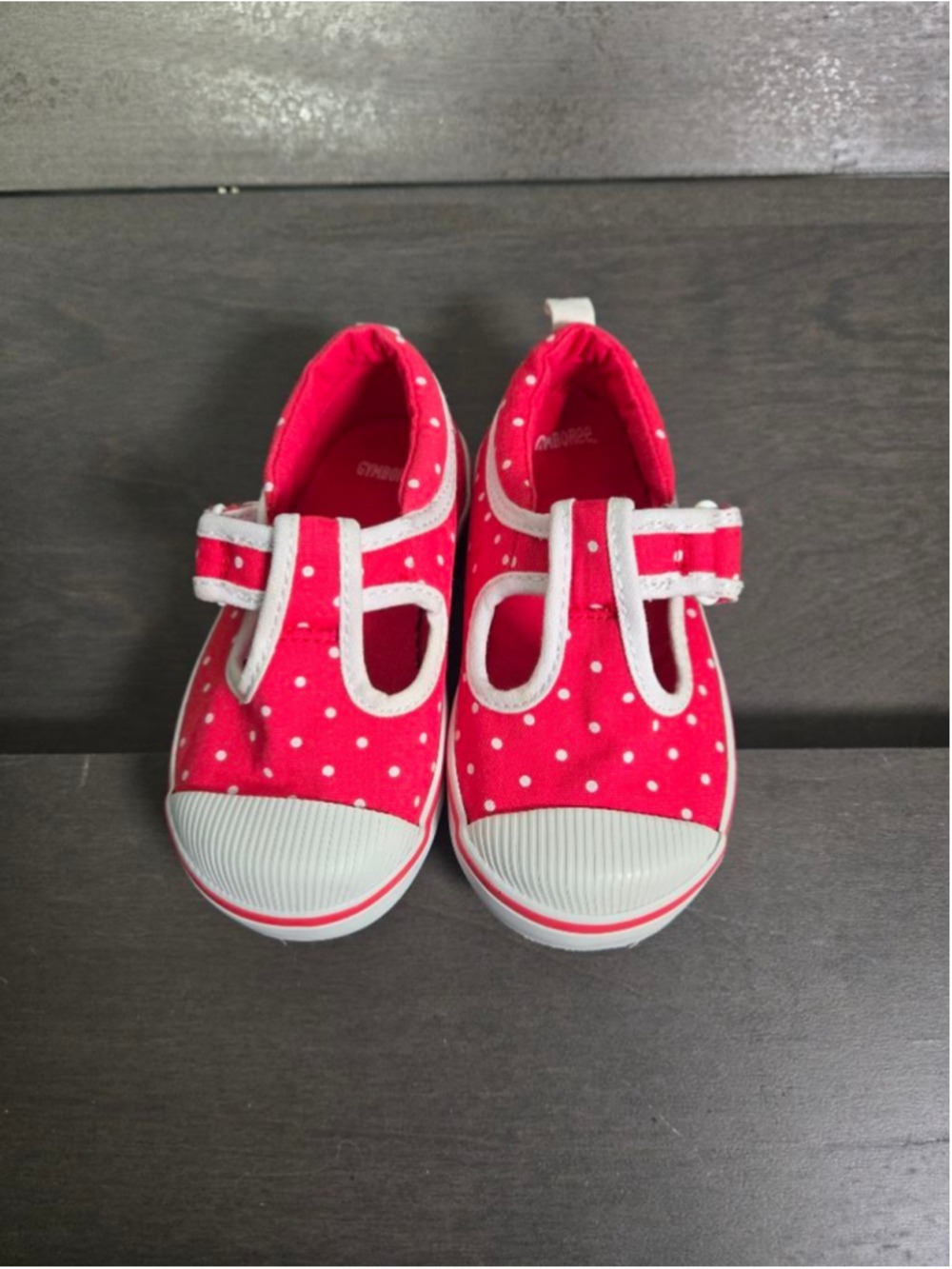 Baby Gymboree Red White Polka Dot Mary Jane Walker Shoes Size 7 - Picture 1 of 6